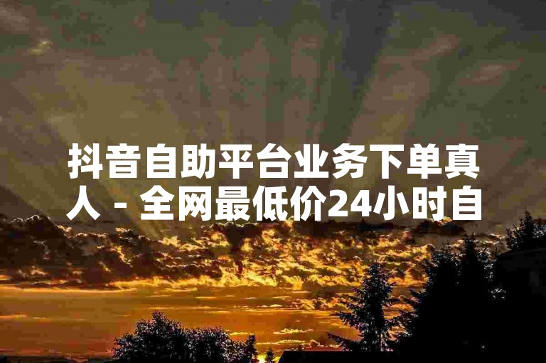 抖音自助平台业务下单真人 - 全网最低价24小时自助下单网站,1元100赞平台 - 抖音点赞购买