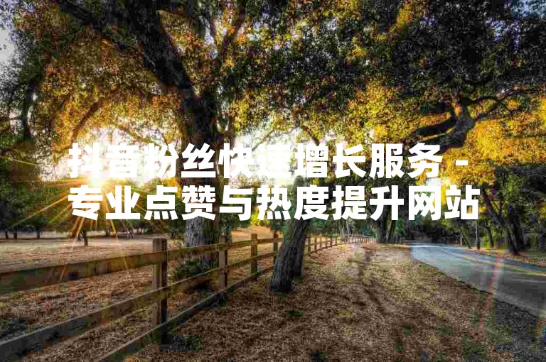 抖音粉丝快速增长服务 - 专业点赞与热度提升网站