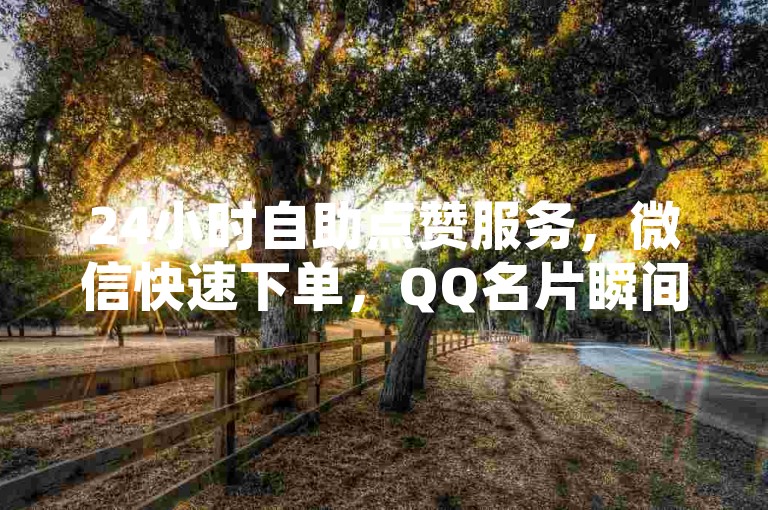 24小时自助点赞服务，微信快速下单，QQ名片瞬间获赞。