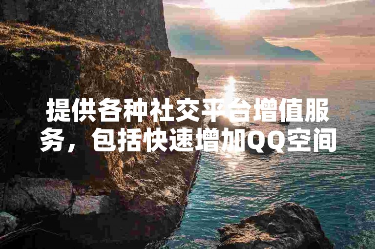 提供各种社交平台增值服务，包括快速增加QQ空间人气，实现低成本高效率的点赞服务。