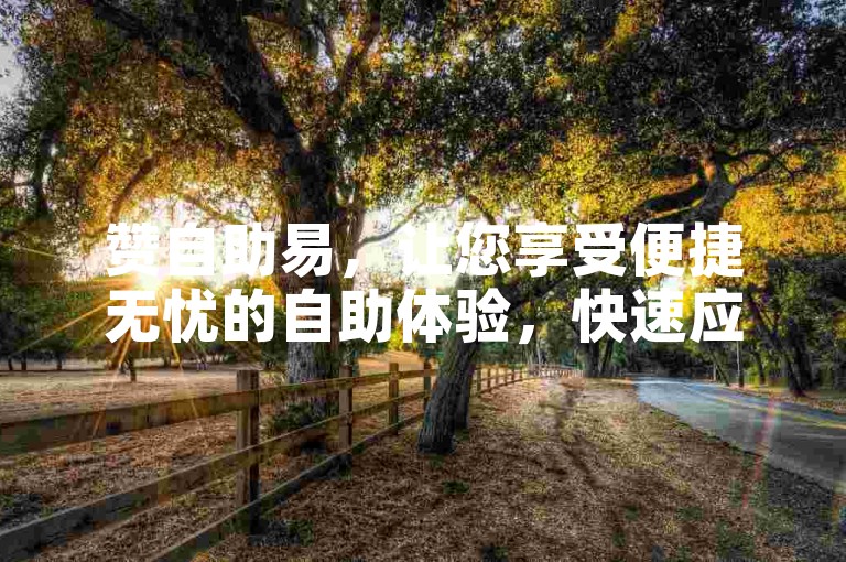 赞自助易，让您享受便捷无忧的自助体验，快速应对各种挑战！