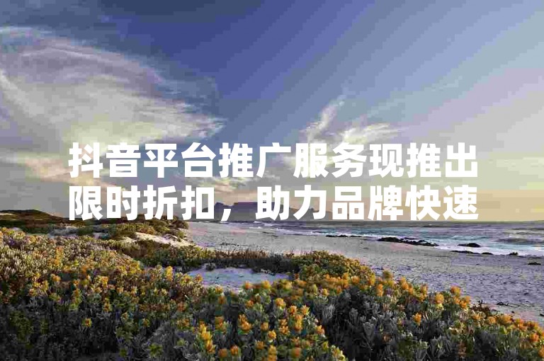 抖音平台推广服务现推出限时折扣，助力品牌快速成长。