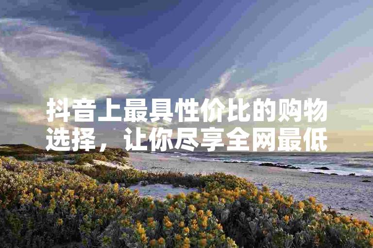 抖音上最具性价比的购物选择，让你尽享全网最低价下单平台带来的优惠。