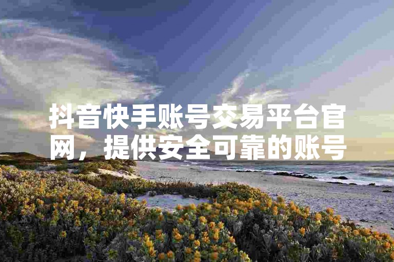 抖音快手账号交易平台官网，提供安全可靠的账号交易服务。
