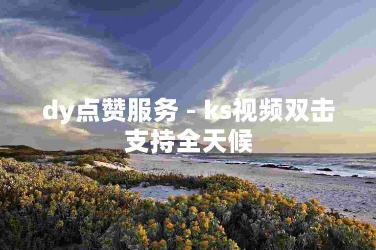 dy点赞服务 - ks视频双击支持全天候