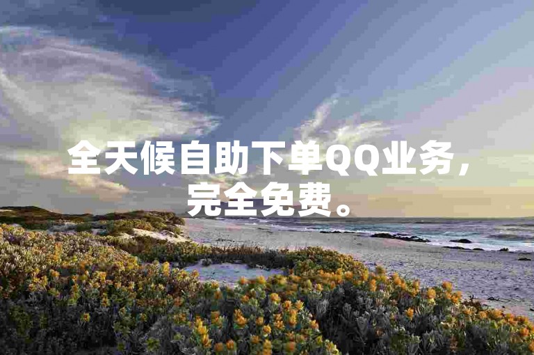 全天候自助下单QQ业务，完全免费。