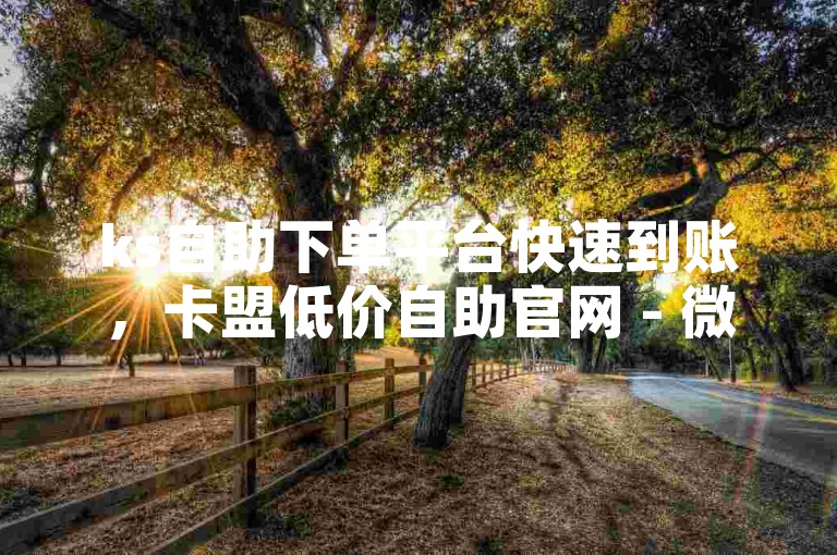 ks自助下单平台快速到账，卡盟低价自助官网 - 微博粉丝业务随时可接 - 微博点赞即刻生效
