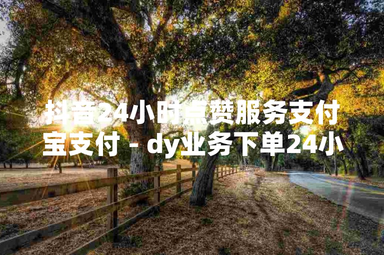 抖音24小时点赞服务支付宝支付 - dy业务下单24小时最实惠
