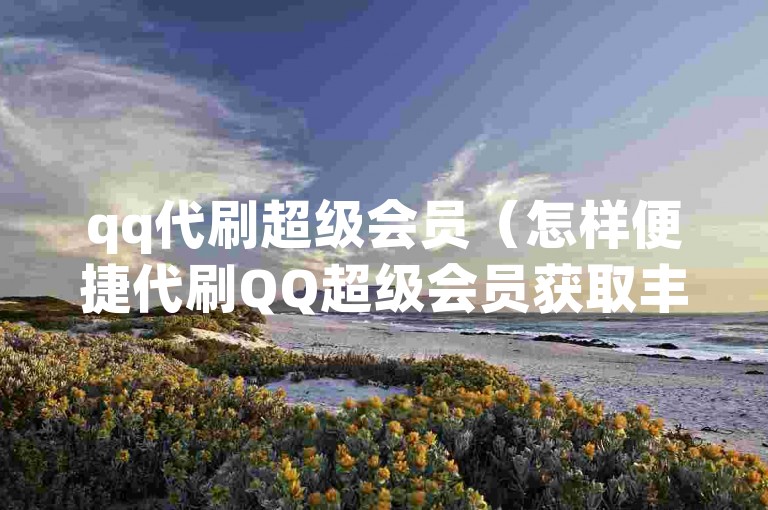 qq代刷超级会员（怎样便捷代刷QQ超级会员获取丰富权益）