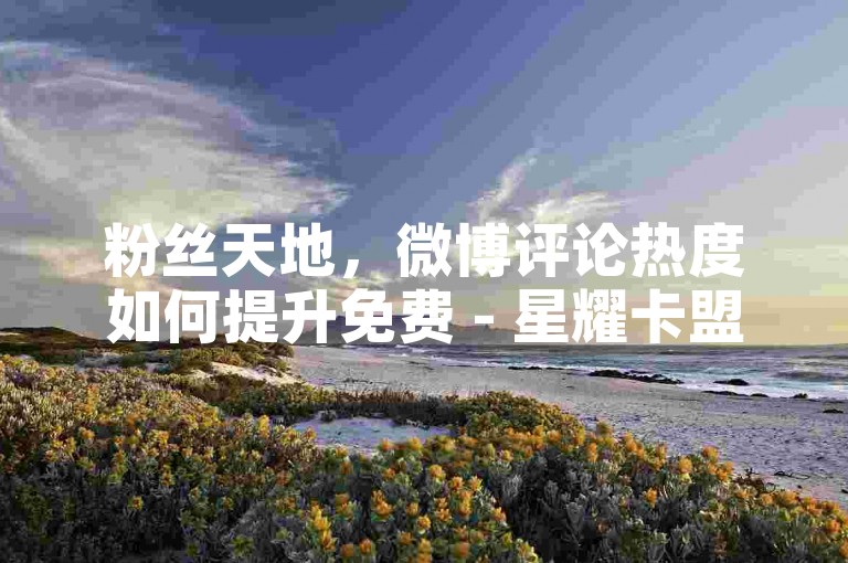 粉丝天地，微博评论热度如何提升免费 - 星耀卡盟平台官网 - 快手24小时自助平台有哪些激情再燃！