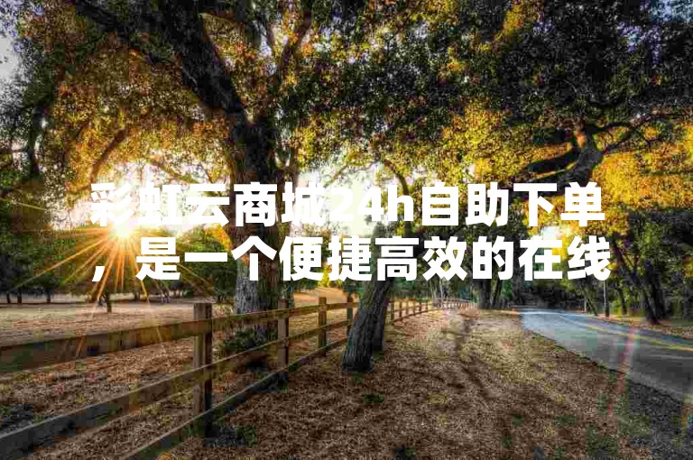 彩虹云商城24h自助下单，是一个便捷高效的在线购物平台，提供丰富多样的商品选择。