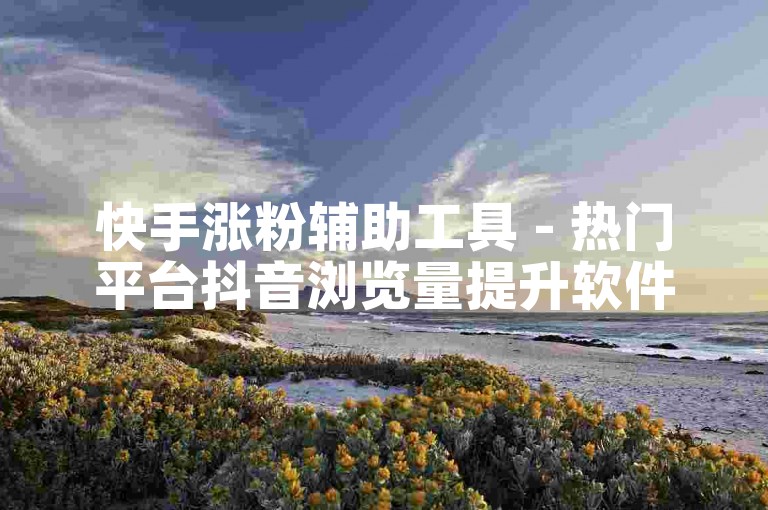 快手涨粉辅助工具 - 热门平台抖音浏览量提升软件获取