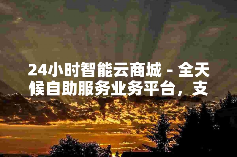 24小时智能云商城 - 全天候自助服务业务平台，支持卡盟及QQ下单，同时提供抖音快速下单服务。