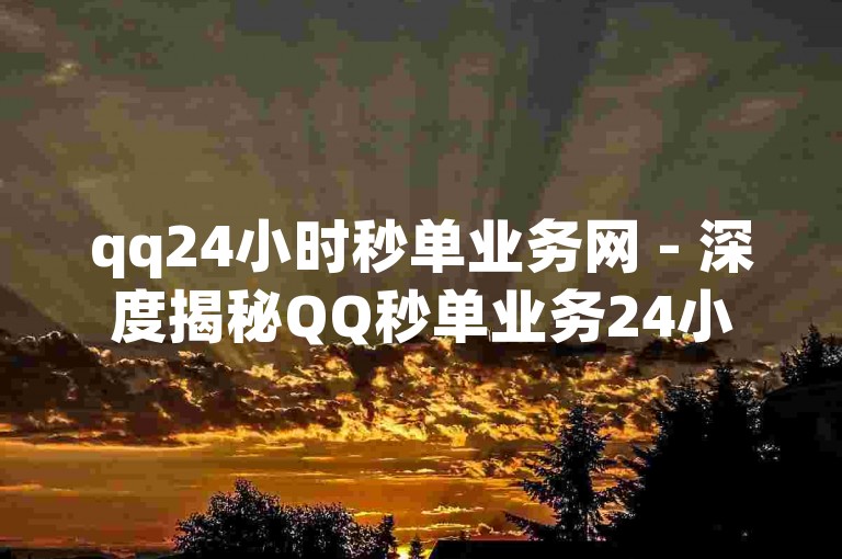 qq24小时秒单业务网 - 深度揭秘QQ秒单业务24小时不间断服务模式！