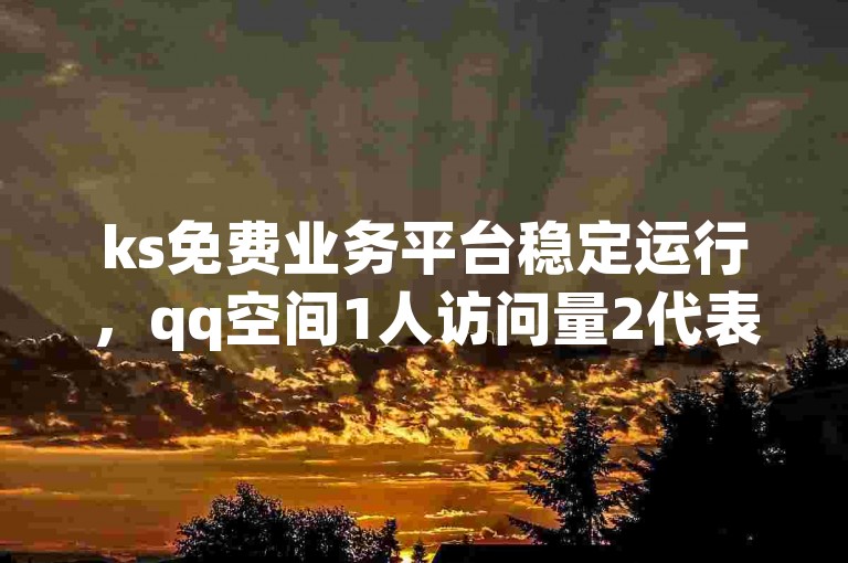 ks免费业务平台稳定运行，qq空间1人访问量2代表什么含义 - 免费业务自助下单随时可操作 - 哪里有低价购买qq会员的正规软件。