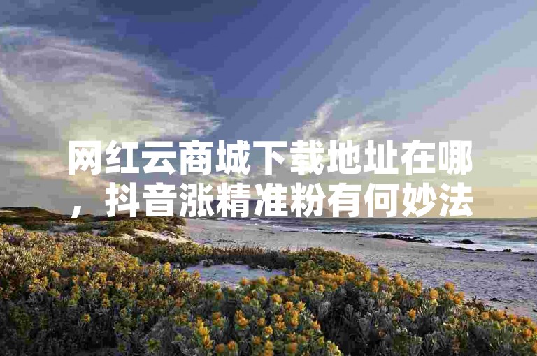 网红云商城下载地址在哪，抖音涨精准粉有何妙法 - 快手免费打赏靠谱不 - 卡盟刷网课低价可信吗