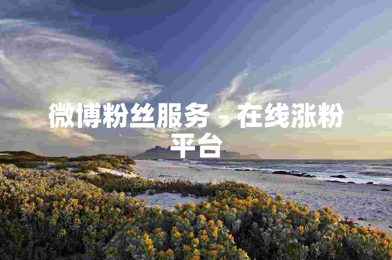 微博粉丝服务 - 在线涨粉平台
