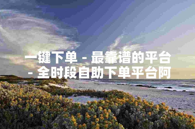 一键下单 - 最靠谱的平台 - 全时段自助下单平台阿诚，一键下单 - 最专业的平台 - 自助云商城抖音下单