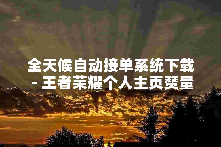 全天候自动接单系统下载 - 王者荣耀个人主页赞量获取