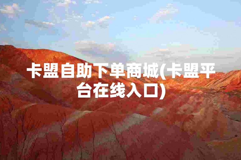 卡盟自助下单商城(卡盟平台在线入口)