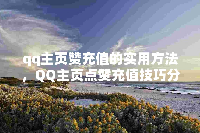 qq主页赞充值的实用方法，QQ主页点赞充值技巧分享！新手必看！