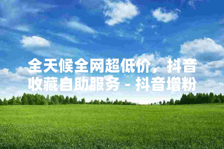 全天候全网超低价，抖音收藏自助服务 - 抖音增粉业务 - dy随时可下单