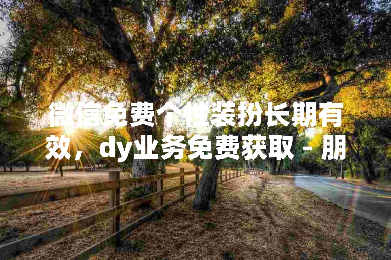 微信免费个性装扮长期有效，dy业务免费获取 - 朋友圈访客微信 - 1购100个关注
