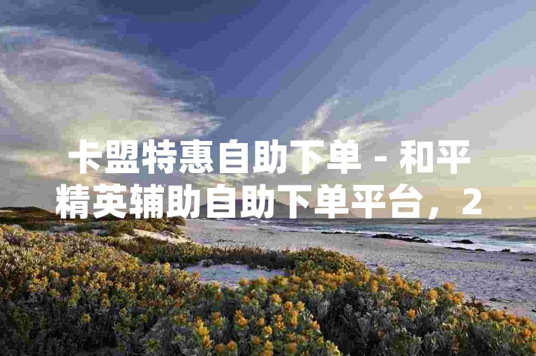 卡盟特惠自助下单 - 和平精英辅助自助下单平台，24小时自助刷网app实惠 - 0.05元500赞自助下单平台