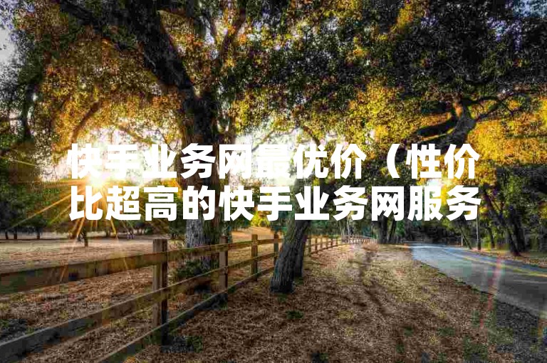 快手业务网最优价（性价比超高的快手业务网服务价位）