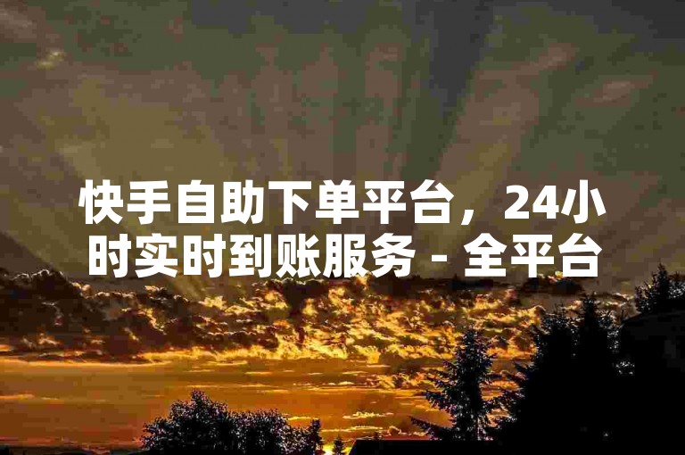 快手自助下单平台，24小时实时到账服务 - 全平台业务一键自助购买 - 特惠快手点赞0.3元50个