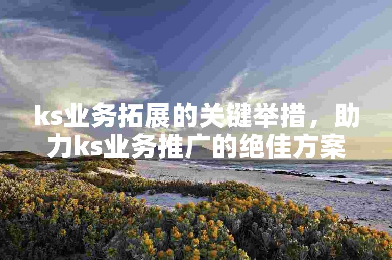 ks业务拓展的关键举措，助力ks业务推广的绝佳方案！新手必看！
