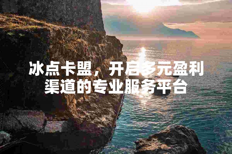 冰点卡盟，开启多元盈利渠道的专业服务平台