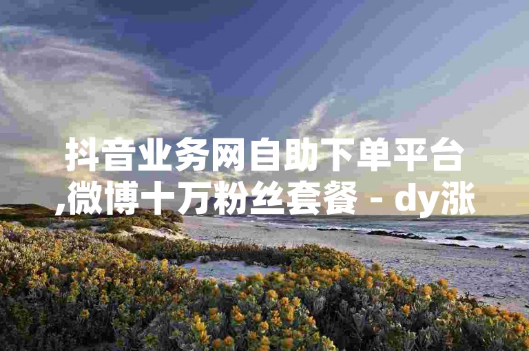 抖音业务网自助下单平台,微博十万粉丝套餐 - dy涨粉秘籍 - Dy互动评论2024官方严正声明！