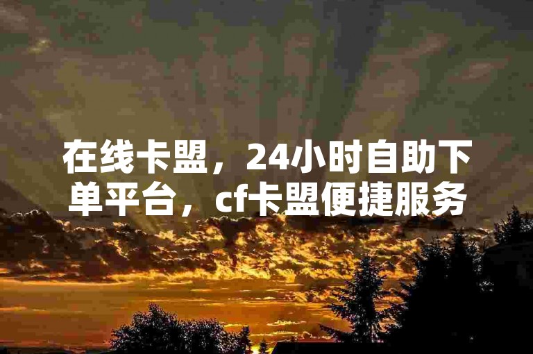在线卡盟，24小时自助下单平台，cf卡盟便捷服务不间断 - 94767.cn