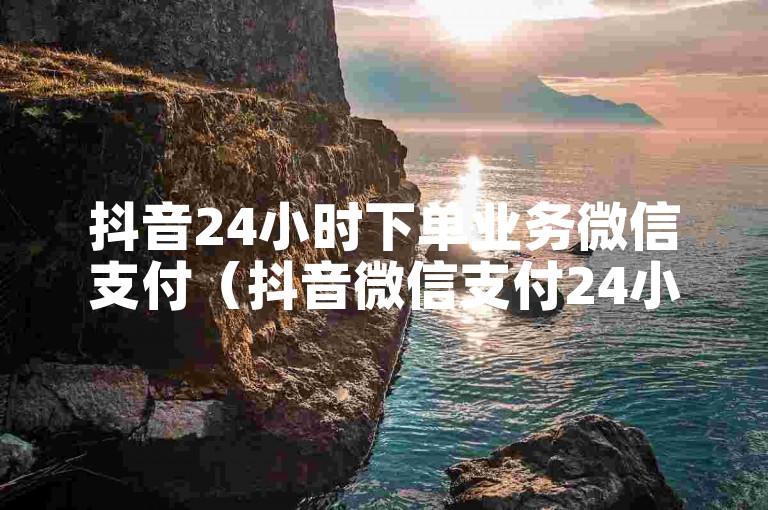 抖音24小时下单业务微信支付（抖音微信支付24小时下单服务）