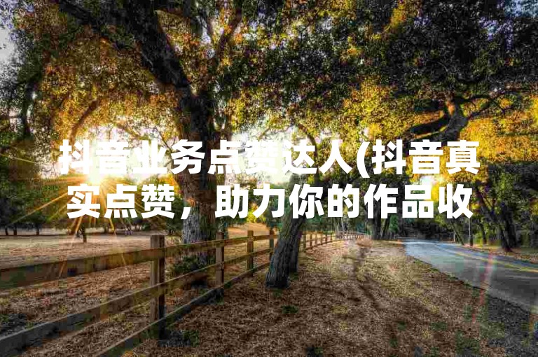 抖音业务点赞达人(抖音真实点赞，助力你的作品收获高人气)