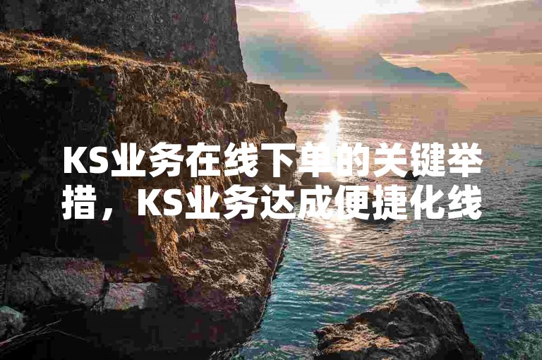 KS业务在线下单的关键举措，KS业务达成便捷化线上订单服务！新手必知！