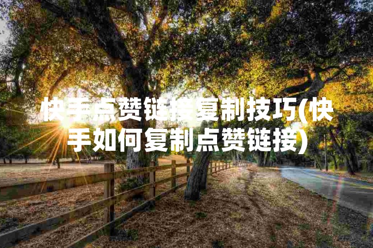 快手点赞链接复制技巧(快手如何复制点赞链接)