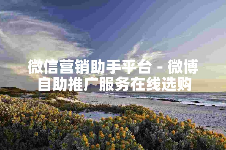 微信营销助手平台 - 微博自助推广服务在线选购