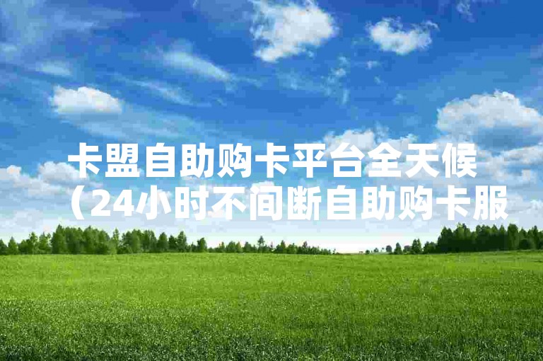 卡盟自助购卡平台全天候（24小时不间断自助购卡服务）