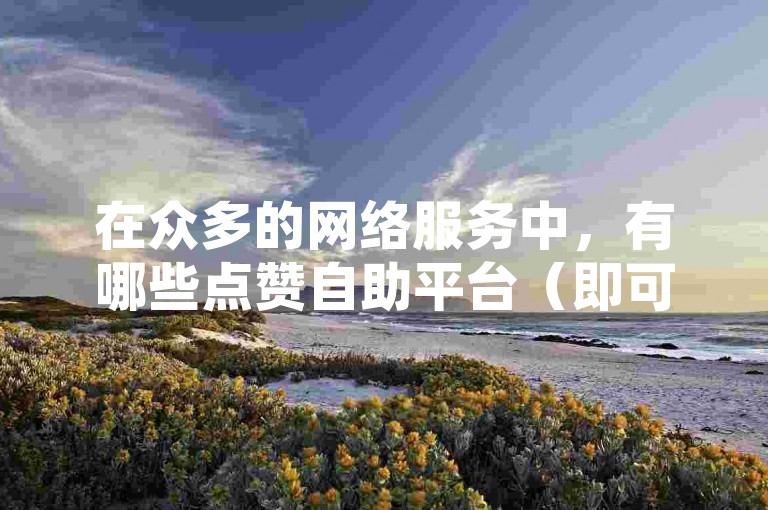 在众多的网络服务中，有哪些点赞自助平台（即可供选择的自助点赞平台）呢？
