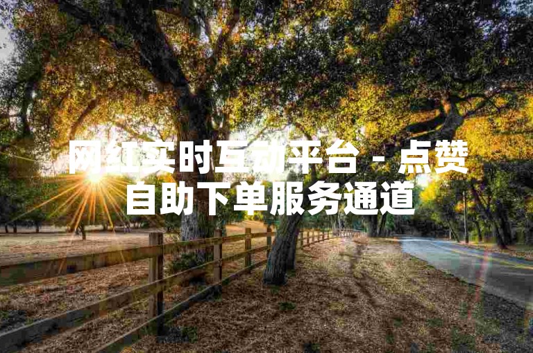 网红实时互动平台 - 点赞自助下单服务通道