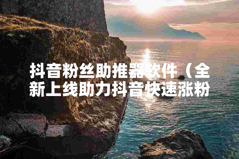 抖音粉丝助推器软件（全新上线助力抖音快速涨粉工具）