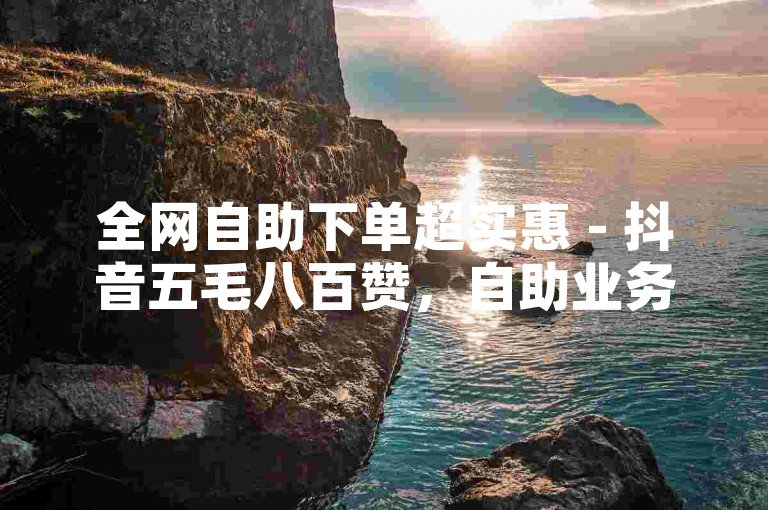 全网自助下单超实惠 - 抖音五毛八百赞，自助业务坊 - 微信代刷站