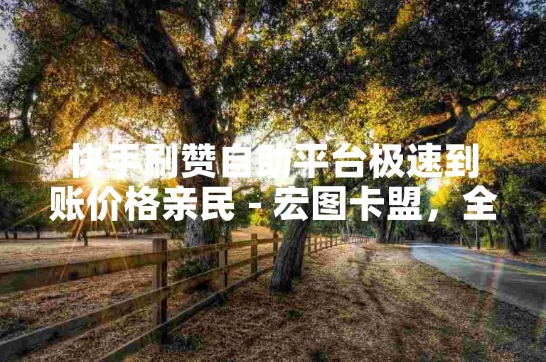 快手刷赞自助平台极速到账价格亲民 - 宏图卡盟，全天候自主操作下单站点卡盟 - 快手自助