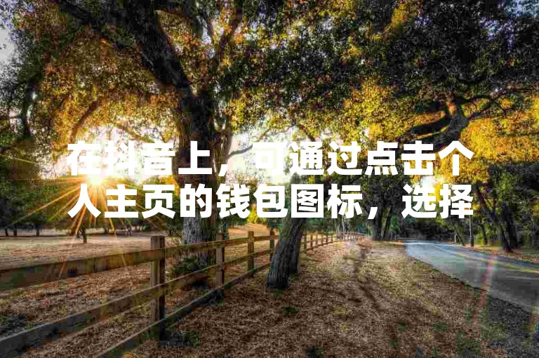 在抖音上，可通过点击个人主页的钱包图标，选择充值选项并遵循提示步骤来为作品充值抖币。