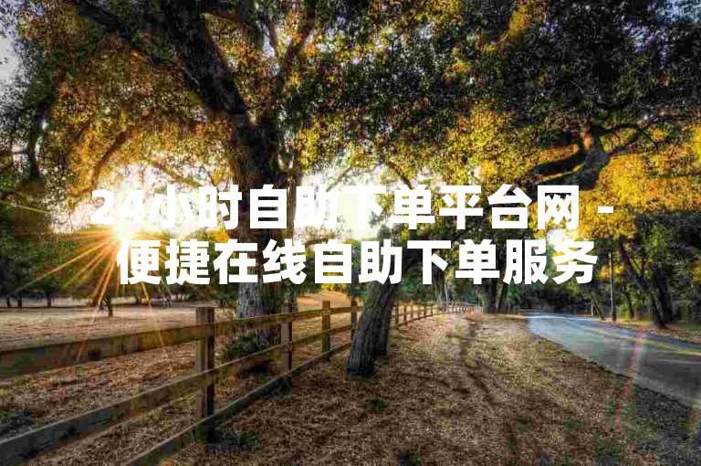 24小时自助下单平台网 - 便捷在线自助下单服务