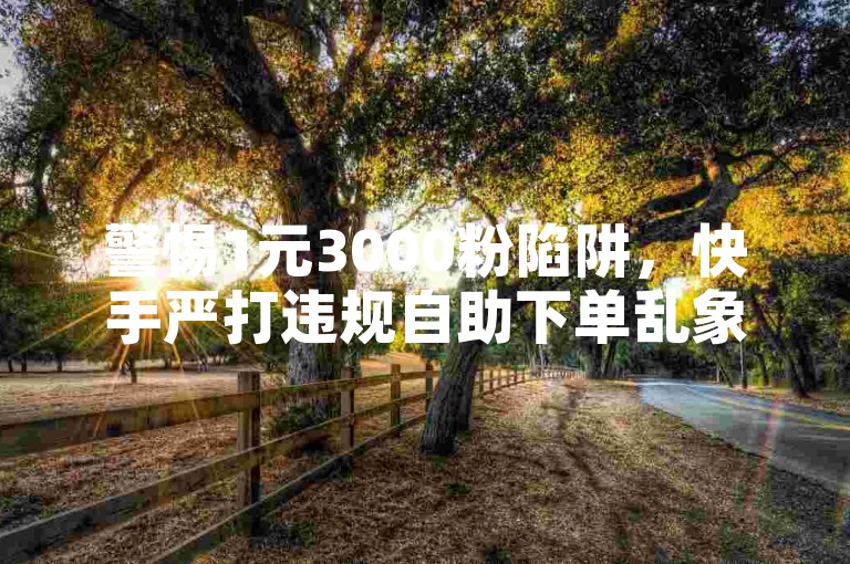 警惕1元3000粉陷阱，快手严打违规自助下单乱象