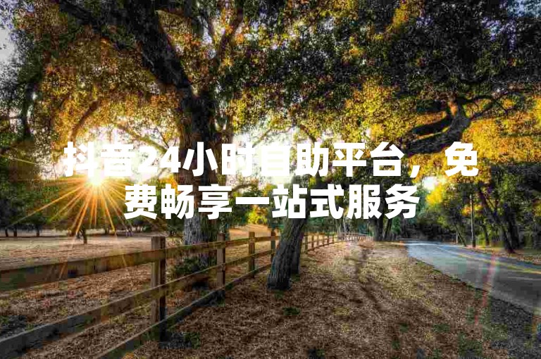 抖音24小时自助平台，免费畅享一站式服务