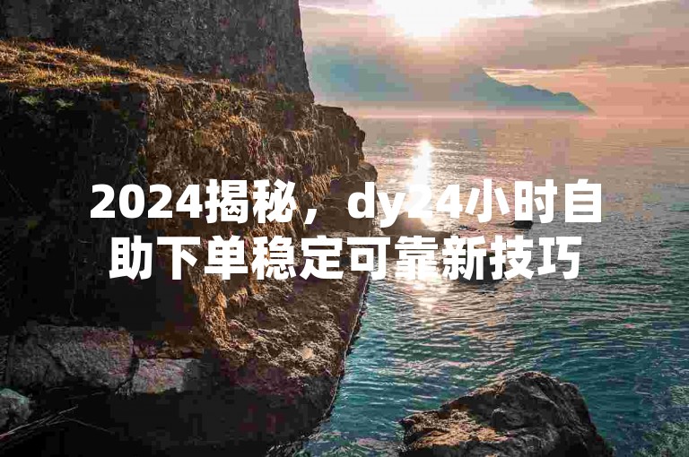 2024揭秘，dy24小时自助下单稳定可靠新技巧